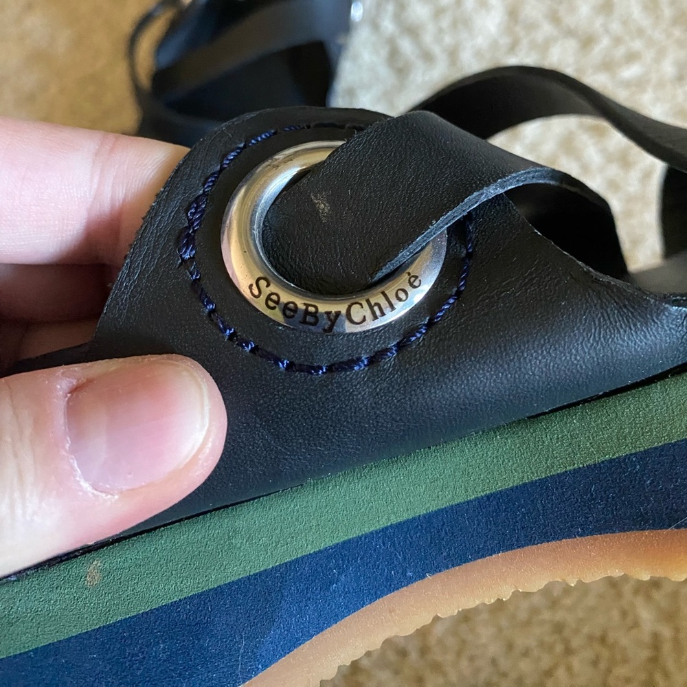 See By Chloe Ysee Sandal Crisscross Flatform Size 39 - Picture 3 of 8